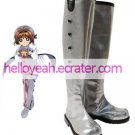 Card Captor Sakura Kinomoto Sakura Silver Faux Leather 1 15'' High Heel Cosplay Shoes