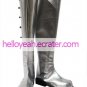 Card Captor Sakura Kinomoto Sakura Silver Faux Leather 1 15'' High Heel Cosplay Shoes