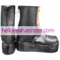 Concerto Gate Black Faux Leather 2'' High Heel Lace-Up Cosplay Shoes