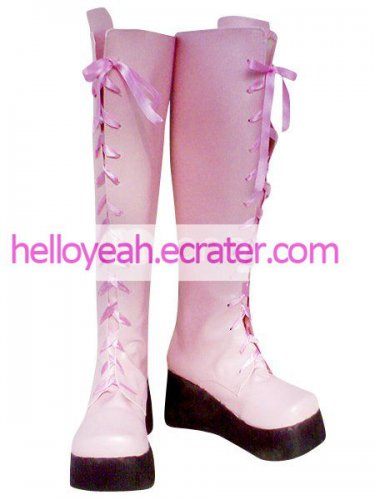 Kingdom Hearts II Yuna Imitated Leather Foam Cosplay Shoes