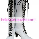 Kuroshitsuji Angela White Faux Leather 3 12'' High Heel Lace-Up Cosplay Shoes