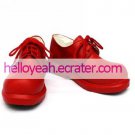 Mitsubishi A6M Zero Red Faux Leather 1 15'' High Heel Lace-Up Cosplay Shoes