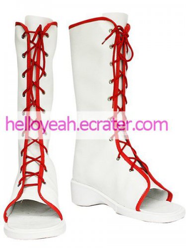 Naruto Haruno Sakura Imitated Leather Rubber Cosplay Shoes