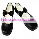 Oh My Sister Black Faux Leather 1 15'' High Heel Bow Cosplay Shoes