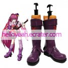 Purple Faux Leather 1 15'' High Heel Zipper Cosplay Shoes