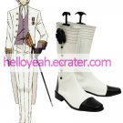 White 1 35'' Heel Kuroshitsuji Faux Leather Cosplay Shoes