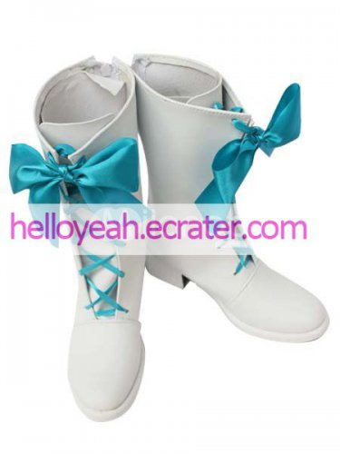 White Card Captor Sakura 2'' Heel Faux Leather Cosplay Shoes