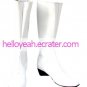 White Imitated Leather Rubber Cosplay Shoes