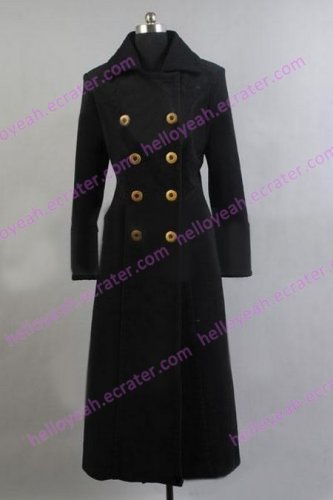 Black Custom-made Wool Victoria Coat