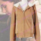 Twilight Bella Swan Split Sherpa Hoodie Wool Jacket Coat Costume