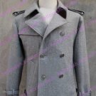 Twilight Edward Cullen Grey Gray wool Pea Coat Peacoat