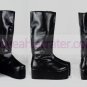 Black leather Lolita Boots (A277)