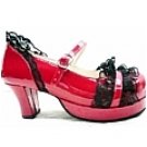 Red and black cosplay Lolita Shoes (April)