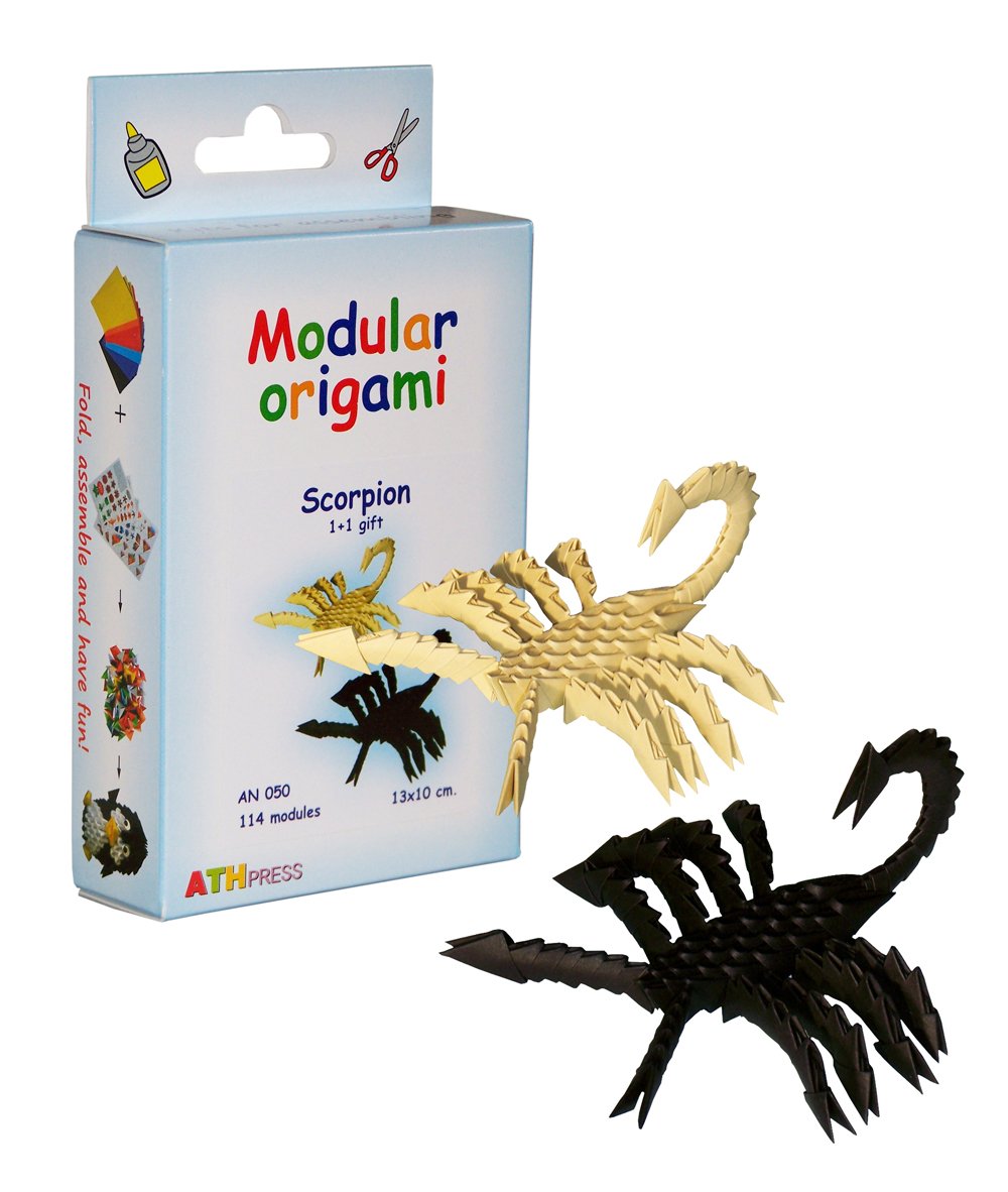 Amazing kit for assembling a modular origami scorpion