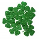 24 pcs EVA foam gliter 38/38mm Shapes Die Cut Clovers / Shamrock for your creative projects
