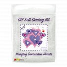 DIY Felt Sewing Kit - Hanging Decoration Pink  Hearts