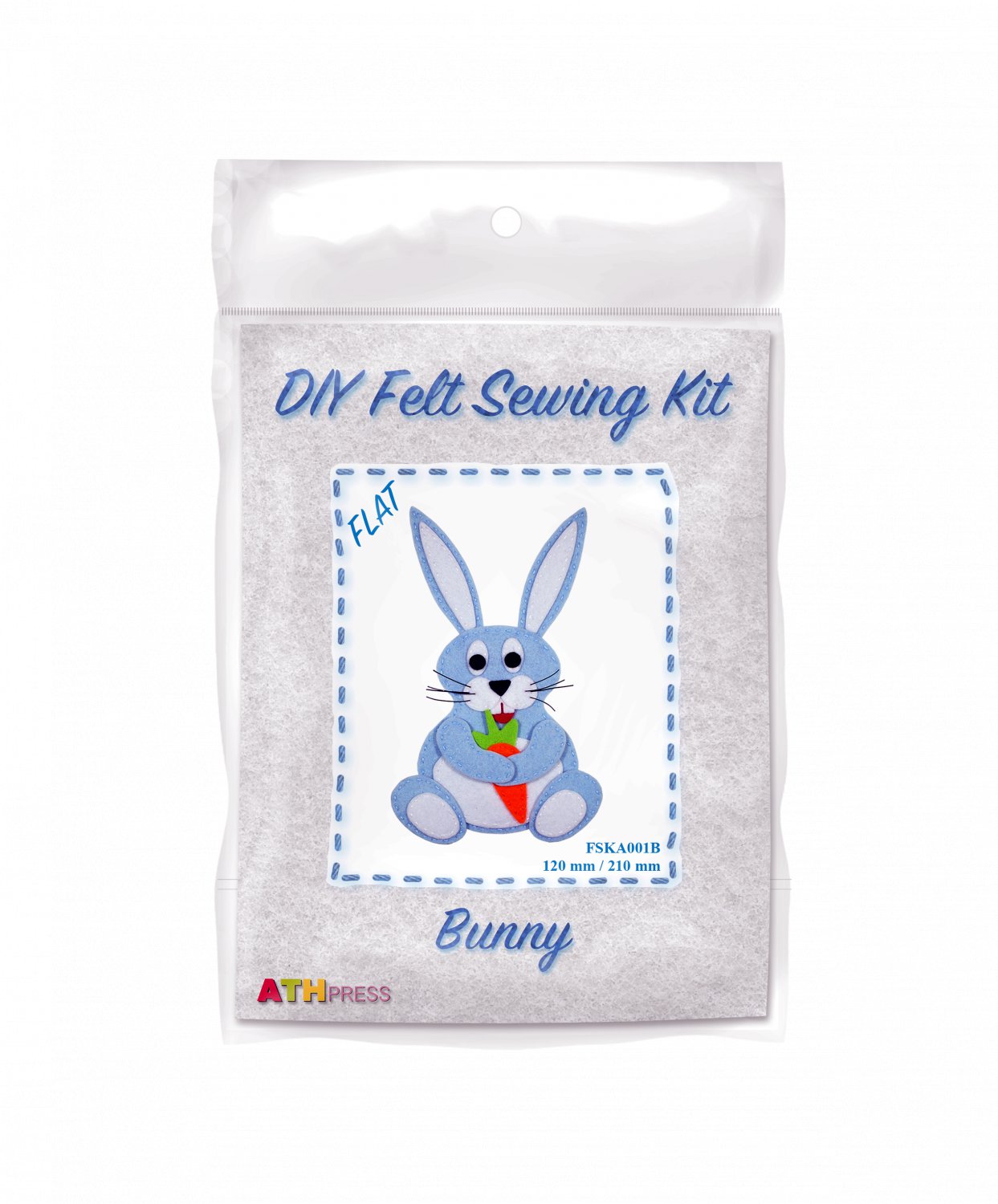 DIY Felt Sewing Kit - Blue Bunny