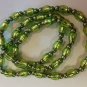 Necklace Green Beads. 17.5 inches Handmade