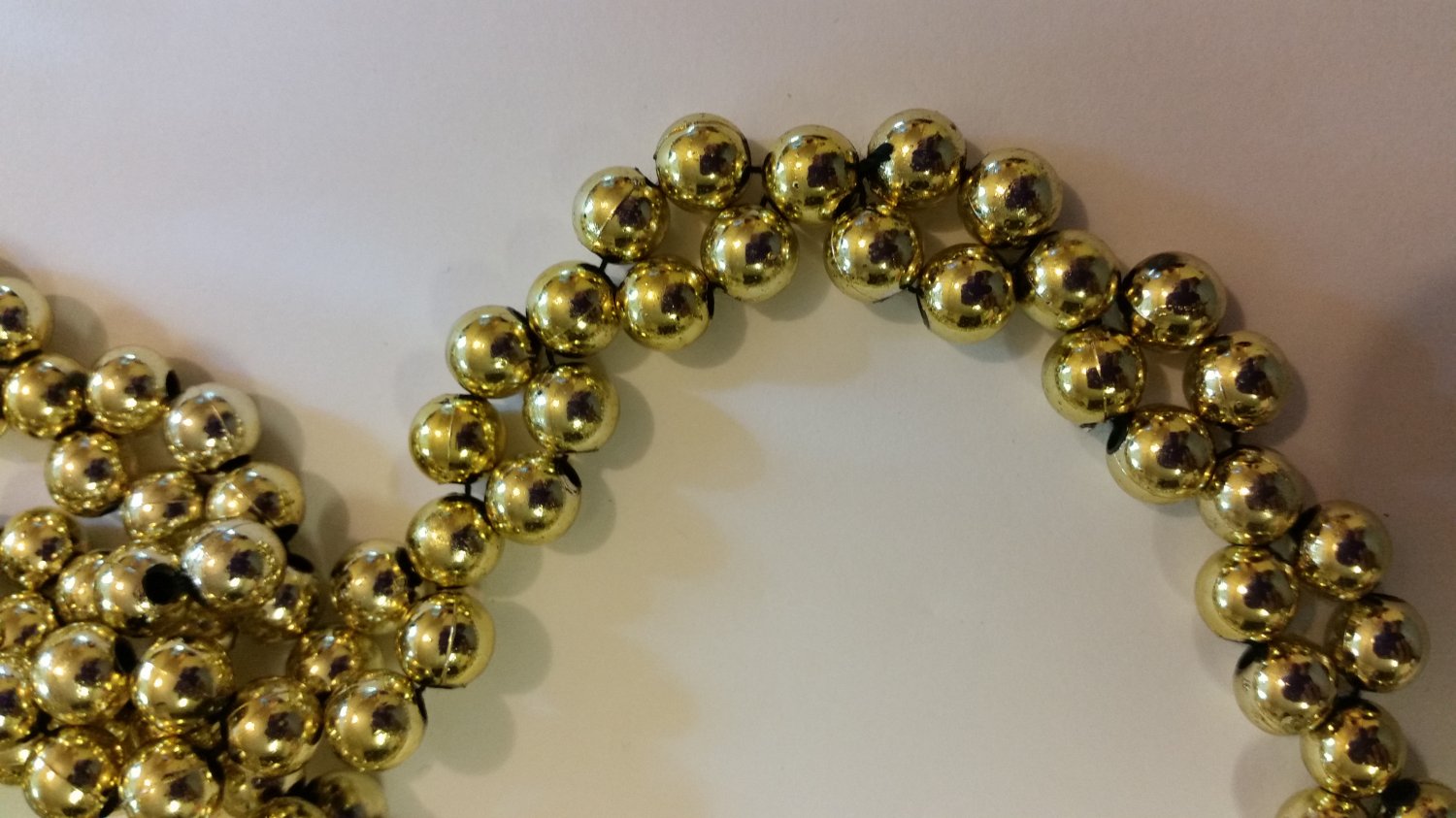 Gold beaded Necklace handmade