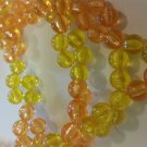 Orange and Lemon Acrylic beaded Necklace handmade