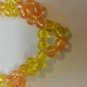 Orange and Lemon Acrylic beaded Necklace handmade