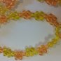 Orange and Lemon Acrylic beaded Necklace handmade