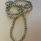 Silver Beaded Necklace handmade