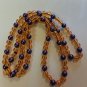 Orange and Purple beaded necklace handmade