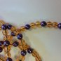 Orange and Purple beaded necklace handmade
