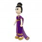crocheted dolls wear thai traditional costume (purple color)