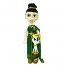crocheted doll wear thai traditional costume (green color)