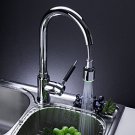 Solid Brass Kitchen Faucet with Color Changing LED Light