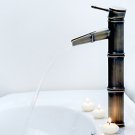 Antique Bronze Waterfall Bathroom Sink Faucet (Bamboo Shape Design)