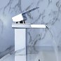 Modern Single Handle Waterfall Bathroom Sink Faucet (Chrome Finish)