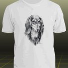 LONG HAIRED DACHSHUND T-SHIRT - Your dog name on it