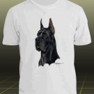 BLACK GREAT DANE T-SHIRT - Your dog name on it