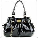 Big fashion ol pleated women's japanned leather bags dgs handbag shoulder bag
