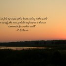 Landscape photograph with C.S. Lewis quote