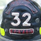 Vintage 1960's Cairns & Brother 770 NC Fire Helmet w/ Leather PGVFD Badge 32