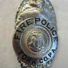 Rare - York County PA - Obsolete Police Fire Badge - Hallmarked Sterling Silver