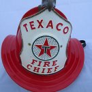 Vintage 60's Texaco Star Fire Chief Hat Helmet with Mic and Speaker - Very Clean