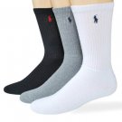 Ralph Lauren Polo - Classic Coton Sport Cushoned Comfort Sole Socks - 3 pack