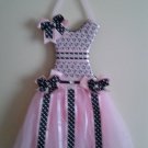 Black and Pink Bow Holder