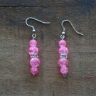 Pink Wedding Ring Trolling Lure Earrings