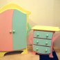 Tollytots Tolly Tots Doll Furniture Wardrobe/Armoire Dresser Fits American Girl