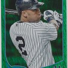 Derek Jeter Topps Baseball 2013 #2 Green Refractor Card New York Yankees