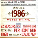 Willie McCovey Panini Cooperstown 2012 #2 San Francisco Giants