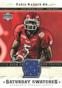 Paris Warren Upper Deck 2005 #SA-PW Saturday Swatches College Jersey Card