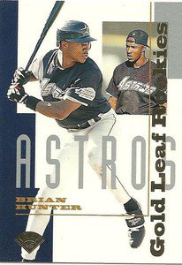 Brian Hunter Leaf 1995 Baseball #10 Gold Leaf Rookie Houston Astros
