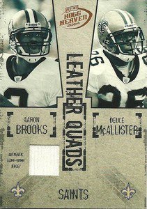 Aaron Brooks Deuce McAllister Leather Quads Donruss Playoff #120/150 Saints